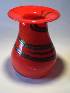 VASE-RED WITH DICHO STRIP