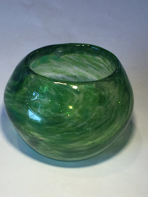 BOWL-GREEN WITH DICHRO AND CLEAR