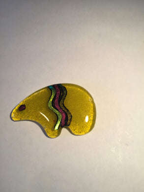 BEAR- YELLOW WITH 3 STRIPS OF DICHRO AND EYE