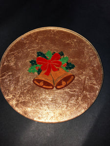 CHRISTMAS PLATE-COPPER BELLS