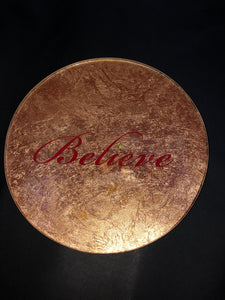 CHRISTMAS PLATE-BELIEVE-COPPER